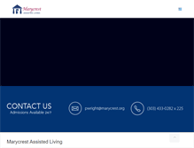 Tablet Screenshot of marycrest.org